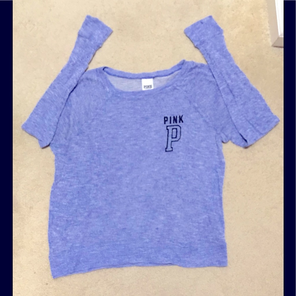 🆕PINK BY VS SUPER CUTE&VERY SOFT LIGHTWEIGHT SWEATER BLUE&PERIWINKLE IN COLOR - Picture 3 of 5